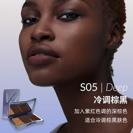 Kaleidos Contour Highlighter Palette Powder Matte 3 Colors Natural Contouring High Glow Nose Shadow Lasting Face Brighten Makeup