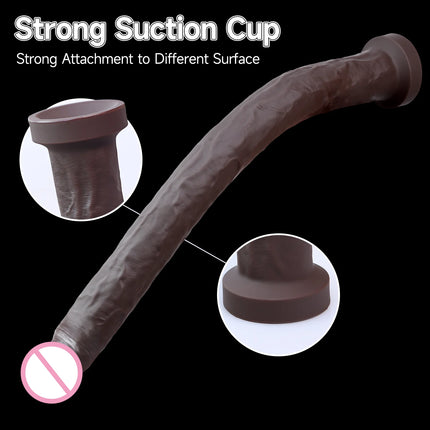 Realistic Long Dildo Penis Anal Vaginal Stimulator Liquid Silicone Dildos Sex Toys for Women Lesbian Couples Men Gay Adult Anal