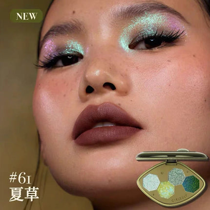 Girlcult Chameleon Eyeshadow Palette 4 Colors Waterproof Long Lasting Matte Shimmer Purple Smokey Highly Pigmented Makeup