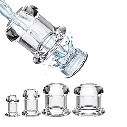Hollow Speculum Peeking Anal Beads Butt Plug with Stopper Expander Tunnel Transparent Anus Dilation Expansion Prostate Massage