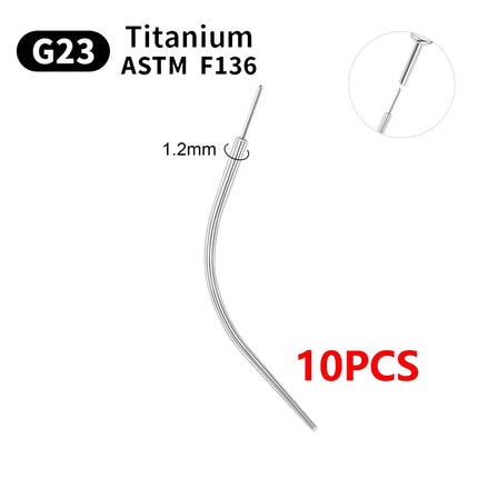 1/10PCS G23 Titanium Puncture Needle Guide Belly Lip Ear Eyebrow Tools Insertion Pin Taper Piercing Stretching Tool Accessory