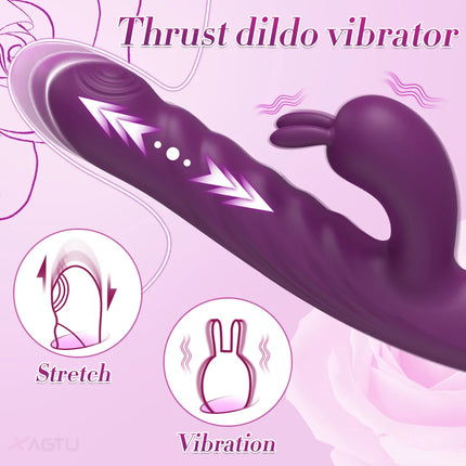 Rabbit VIbrator for Women Thrusting G-Spot Vagina Vibrator Female Masturbator Vibrating Clitoris Stimulator Sex Toy for Women