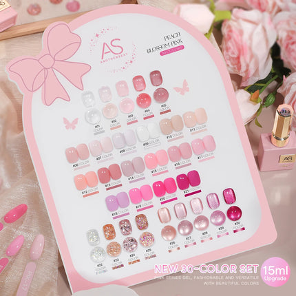 AS 15ml Pink Glass Bead Cat Magnetic Gel Nail Polish Spring Jelly Crystal Semi Permanent Moonlight Soak Off Manicure Varnish Gel