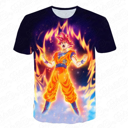 Dragon Ball T Shirt Kids Tops Tee Anime Figures Son Goku Super Saiyan T-shirt Boys T-shirts Children Clothes Summer Short Sleeve