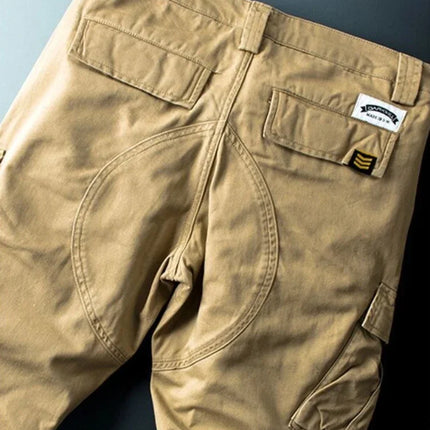Hiking Khaki Trousers Man Cargo Pants for Men Multipockets Multi Pocket Outdoor Straight Aesthetic Regular Fit Designer Loose