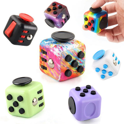 Creative Solid Color Fidget Dice handheld cube Release Stress Autism Anxiety Adult Kids Relief Anti-Stress finger children toys