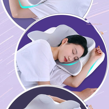 New Memory Foam Pillows Butterfly Shape Relaxing Cervical Slow Rebound Neck Pillow Pain Relief Sleeping Orthopedic Pillow Beding