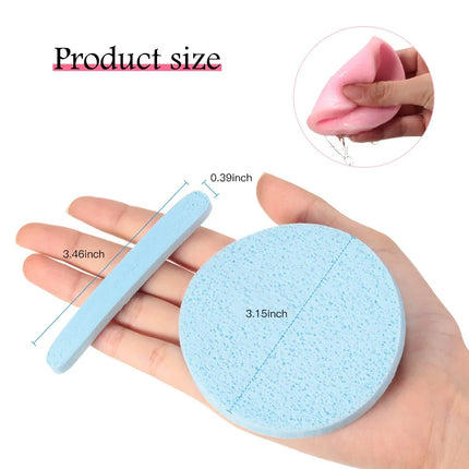 12Pcs Compressed Facial Sponge for Estheticians Face Round Cleansing Sponge Makeup Removal Sponge Pad Exfoliating Spa Washing