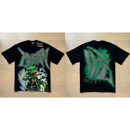 Fashion Brand MIXED EMOTION T-shirts Men Women Couple Streetwear Angel Print Summer Top Tee Round Neck Short Sleeve