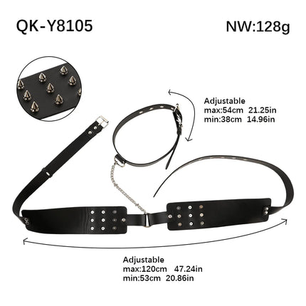 QKKQ Female Wearable Leather Bra New Adjustable Nipple Stimulator Chest Bondage Nipples Restrict Breast Binder BDSM Sex Toys