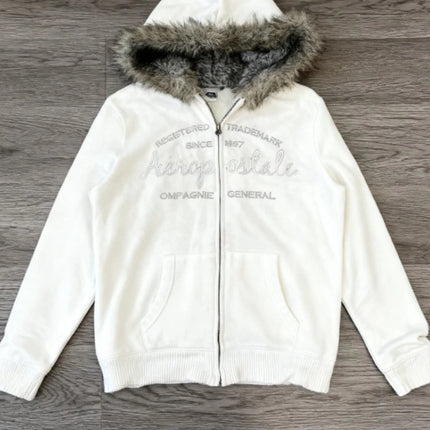 American Vintage Pink Furry Hoodie Women Y2K Harajuku Faux Fur Collar Jacket Fashion Slim Waist Belted Hot Girl Sweatshirt New