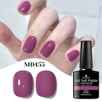8ml 1-Step Gel Nail Polish No Need Base Top Coat Quick Dry Red Pink Semi Permanent UV/LED Varnishes DIY Nail Art Manicure Vernis