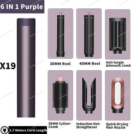Multi Hair Styler Curling Iron Hair Hot Air Brush 30/40mm Auto Curling Barrel and Hair Straightenting Curly Hair Styler Wrap
