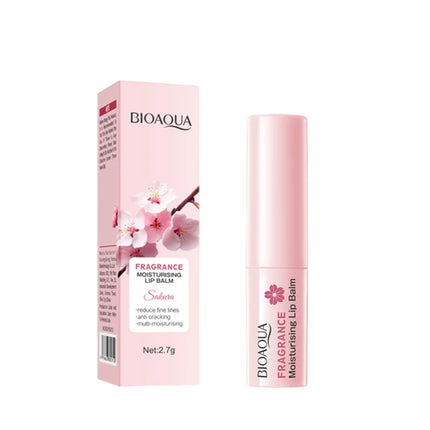 BIOAOUA Sakura Moisturizing Lip Balm Lasting Moisturizing Lipstick Temperature Change Color Lip Care 1/2Pcs