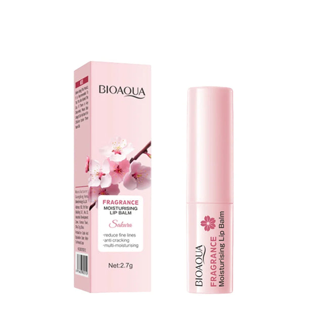 BIOAOUA Sakura Moisturizing Lip Balm Lasting Moisturizing Lipstick Temperature Change Color Lip Care 1/2 Pcs