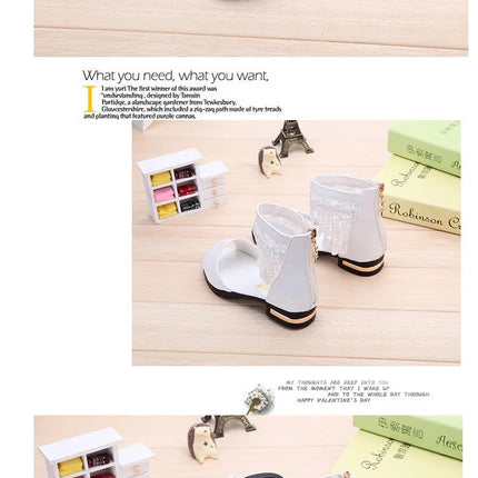 3 5 9 10 12 Years Kids Bow Sandals Children Girls Summer Cute Sandals Beach 2021 Princess Fashion High Heels Tassel School Shoes