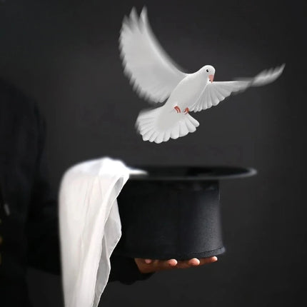 Dove Hat Scarf Disappeared Trick – Professional Magic Prop for Magician Street Stage Performance Magie Toys Illusion Gimmick