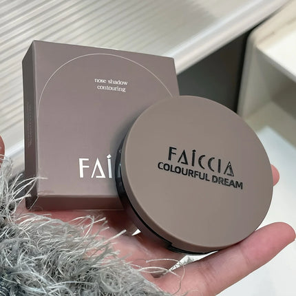 Faiccia Contouring Powder Palette Is Suitable for All Skin Tones, Adjustable Coverage, Matte Waterproof Eyeshadow, Nose Shadow, Multi-Purpose
