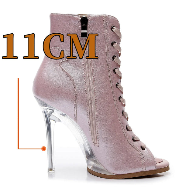 2023 New Fashion Women Heels  Lace-up Boot Stilettos Jazz Dance Lady Shoes For Latin Dancing Outdoor Sexy Stilettos Plus Size