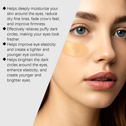 Temporary Tightener Eye Cream Reduces Dark Circles Eye Bags Puffiness Fine Lines Anti-Aging Hyaluronic Acid Firming Eye Cream