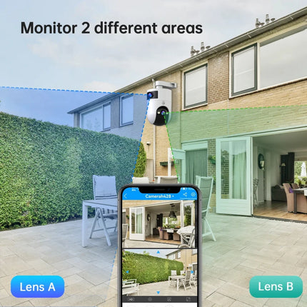 4K PTZ IP Camera Outdoor Waterproof Dual Lens 5G WiFi Security Camera Auto Tracking Video Surveillance Camera Baby Monitor