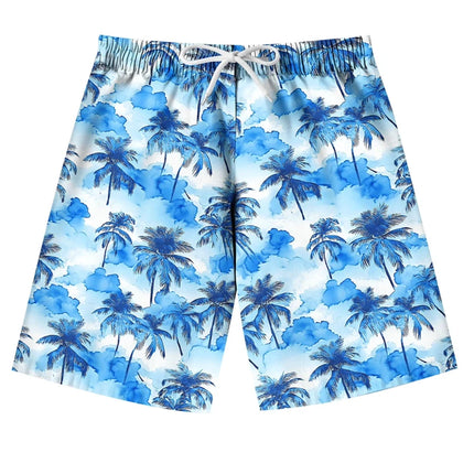 Fashion Men Hawaiian Beach Shorts 3d Printed Plam Tree Graphic Men Surf Board Shorts Oversized Quick Dry Y2k Men Casaul Shorts