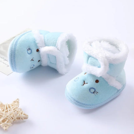 Infant Toddler Baby First Walkers Winter Thick Warm Newborn Shoes For Girls Boys Soft Fashion Bear Baby Boy Girl Shoes 0-9Month