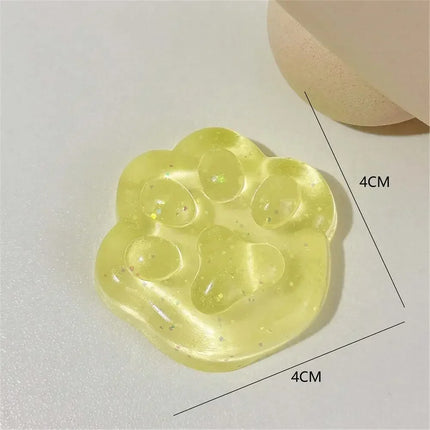 Sticky Cute Cat Cheese Bread Pinch Toy Pressure Relief Soft Fingertip Toy Relieving Squeeze Decompression Slow Rebound Toy