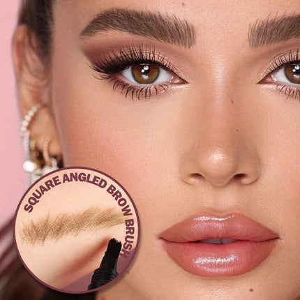 Wild Eyebrow Pencil Square Angled Brush Velvet 3D Brow Dye Cream Hairline Anti-smudge Waterproof Multifunction Eyebrow Tint Pen