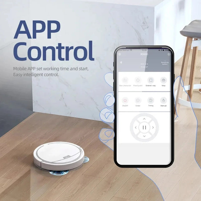 New Wireless Smart Vacuum Cleaner App Control Wet and Dry Floor Sweeper 2800PA Suction Super Quiet Mopping Machine Cleaning Robot