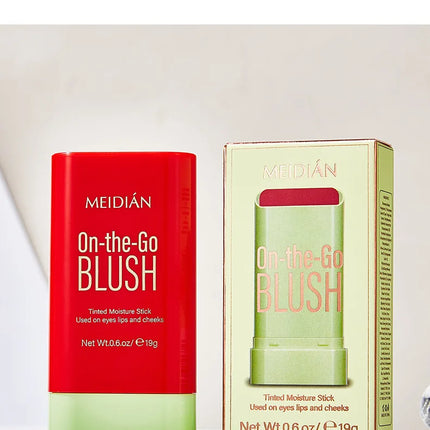 Creamy Blush Makeup Multi Stick For Eyes Lips & Cheeks Rouge Moist Pink High Color Rendering Tint Blusher Brightening Skin Tone