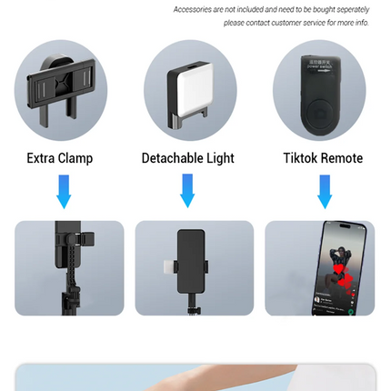 FGCLSY New Tripod for Smartphone Camera,Stand with Bluetooth shutter and light,Wireless Selfie Stick brackets with Phone Holder