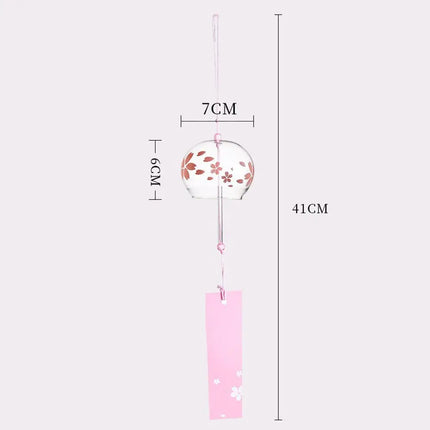 1PC Wind Bell Japan Wind Chimes Handmade Glass Furin Spa Kitchen Office Decor japanese room decor For Home Decoration Party Tool