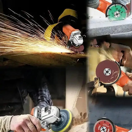 Brushless Electric Angle Grinder/Sander 8,500 rpm WITH 2 48V Lithium Batteries and 10 Saw Blades