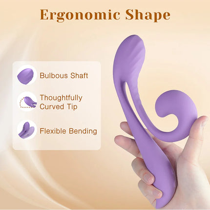 Tracy's Dog Clitoral Kissing G Spot Rabbit Vibrator Adult Toys Double Stimulation 10 Vibrations Flexible Sex Toy Full Silicone
