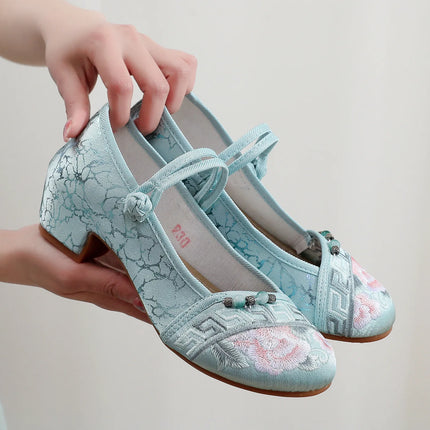 Shoes for Women Embroidery Ethnic Style Traditional Old Beijing Streetwear Dance Vintage Cheongsam Chinese Style Hanfu Qi Pao