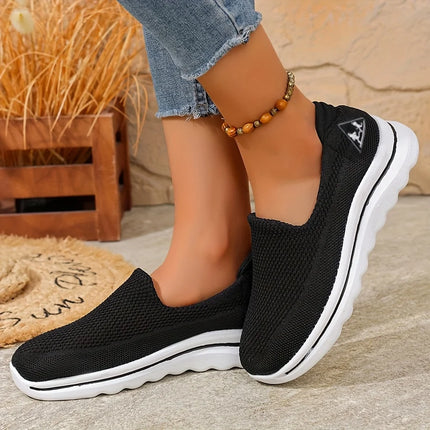 Breathable Women's Slip-On Sneakers Soft Sole Comfortable Lightweight Casual Shoes for Everyday Walking Low Top