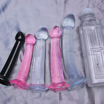 Cheap TPE Transparent Anal Plug Jelly Dildo 4Sizes Suction Cup Cock Vaginal Masturbation Soft Small Penis Women Man Sex Toys