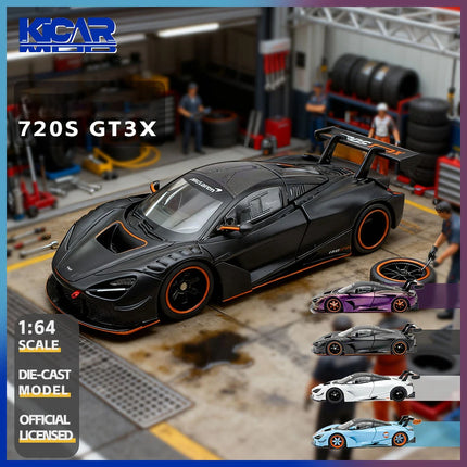 FG Model 1/64 720S GT3X Racing Car Model Car Vintage Cars Diecast Vehicle Collection Model With Display Case Gifts for Adults