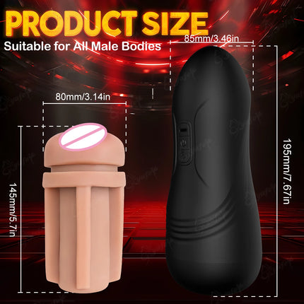 Automatic Male Mastubator Blowjob Vibration Machine Real Vaginia Pocket Pussy Penis Oral Masturbation Cup Adult Sex Toy for Man