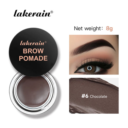 6Color Matte Black Wild Eyebrow Cream 3D Natural Tint Eyebrow Enhancers Gel Wax Waterproof Long Lasting Eye Makeup Cosmetic Tool
