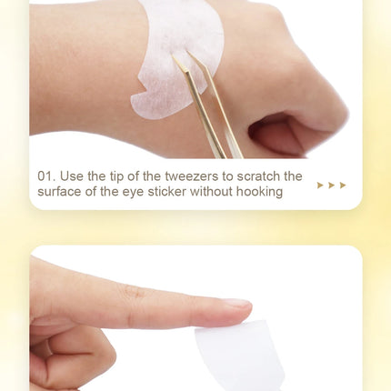 OWOSC 100PCS V Shaped Eyelash Patches Hydrogel Gel Eye Patches Wholesale false Eyelash Extension Under Eye Pads Makeup Tools