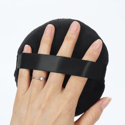 125mm圆形 Cotton Velvet Powder Puff Large Loose Powder Puff Makeup Artist Powder Puff Round Cotton Ribbon Hook Hand Glove Puff