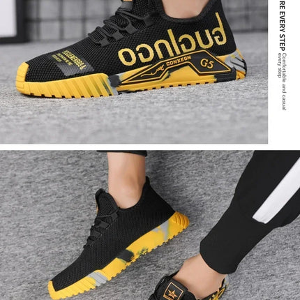 Runing Sport Fashion High Top Sneakers Zapatillas De Deporte 2024 Men Casual Mesh Shoes Light Soft Breathable Vulcanize Shoes