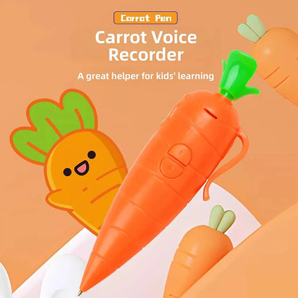 1-10pcs  Carrot Voice Recorder Pen  Kids Ballpoint Pen That Can Be Recorded Creative Multi Functional Pens Gift…!