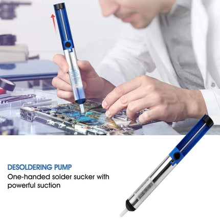Aluminum Metal Desoldering Pump Suction Tin Gun Soldering Sucker Pen Removal Vacuum Desoldering Pump Tool