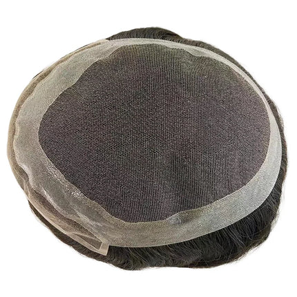 Men's Capillary Prosthesis Front HD Lace Natural Human Hair Wigs Hd Lace PU Base Men Toupee Hair Replacement Front Lace Hairline