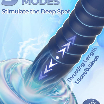 Thrusting Vibrator G Spot Vibrator Anal Dildo with 10 Vibrating 3 Thrusting Liquid Silicone Vaginal Massage Clitoris Stimulator