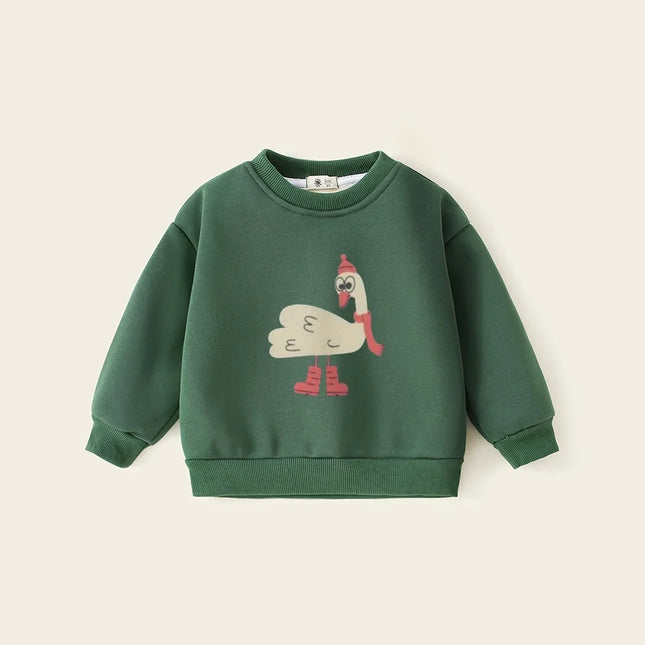 Winter Fleece Sweatshirts for Kids Sweaters Pullover Thicken Warm Girls Hoodies Cartoon Boys Tops Toddler Baby Clothing