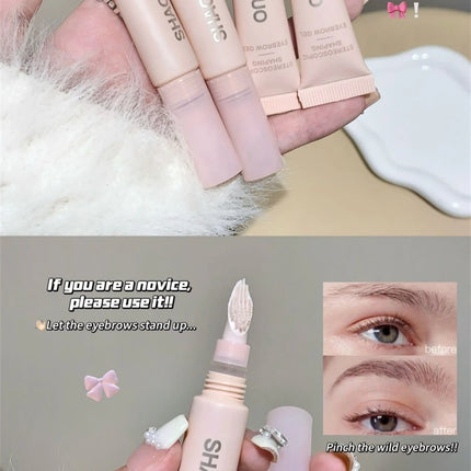 3D Brow Gel Waterproof Smudge-Proof Eyebrow Styling & Shaping with Silicone Brush Long-Lasting Hold for All-Day Wear Makeup